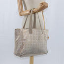 CHANEL New Travel Line Tote Bag Nylon Beige Goud CC Auth bs30490-22