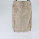 CHANEL New Travel Line Tote Bag Nylon Beige Gold CC Auth bs30490-4