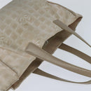 CHANEL New Travel Line Tote Bag Nylon Beige Gold CC Auth bs30490-6