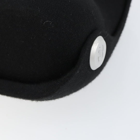 CHANEL Hip bag Shoulder Bag Cotton Black CC Auth bs30491