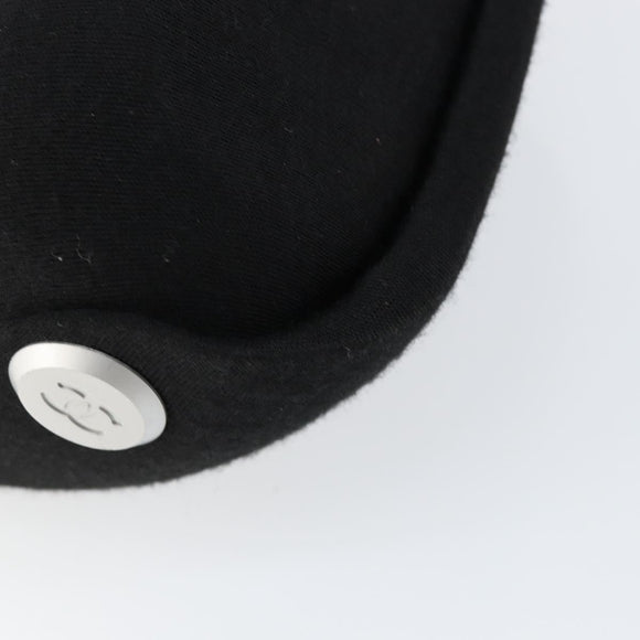 CHANEL Hip bag Shoulder Bag Cotton Black CC Auth bs30491