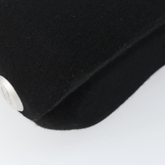 CHANEL Hip bag Shoulder Bag Cotton Black CC Auth bs30491