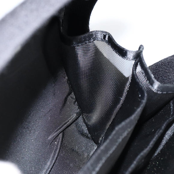 CHANEL Hip bag Shoulder Bag Cotton Black CC Auth bs30491