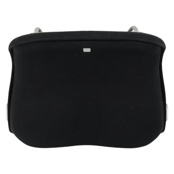 CHANEL Hip bag Shoulder Bag Cotton Black CC Auth bs30491