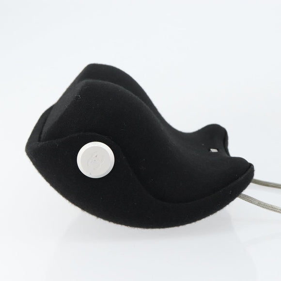 CHANEL Hip bag Shoulder Bag Cotton Black CC Auth bs30491