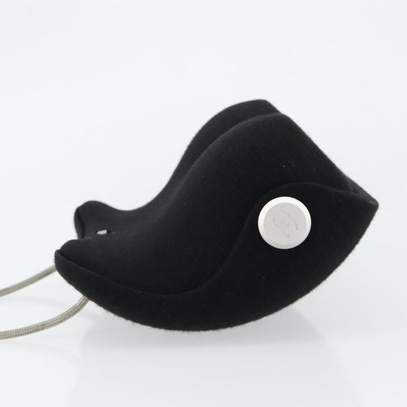 CHANEL Hip bag Shoulder Bag Cotton Black CC Auth bs30491