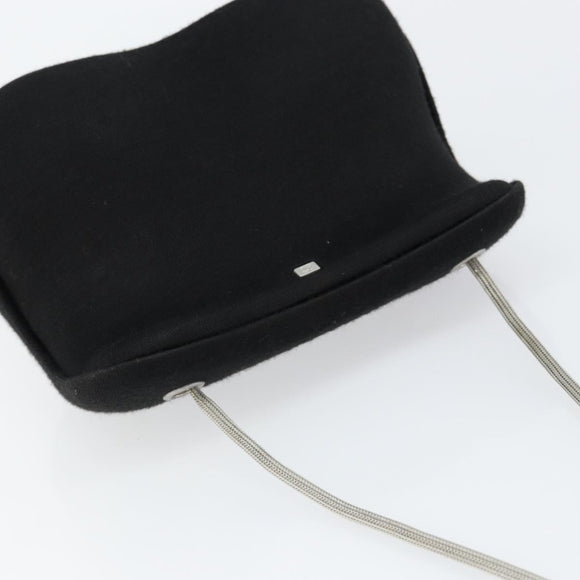 CHANEL Hip bag Shoulder Bag Cotton Black CC Auth bs30491