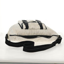 CHANEL Sports Line Shoulder Bag Nylon White Silver CC Auth bs30493-10