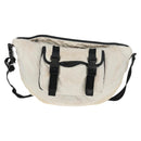 CHANEL Sports Line Shoulder Bag Nylon White Silver CC Auth bs30493-13