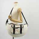 CHANEL Sports Line Shoulder Bag Nylon White Silver CC Auth bs30493-29