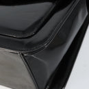 CHANEL Flap Chain Shoulder Bag Patent leather Black Silver CC Auth bs30494-10