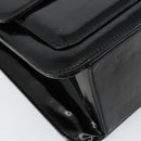 CHANEL Flap Chain Shoulder Bag Patent leather Black Silver CC Auth bs30494-11