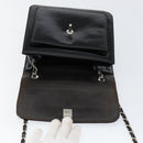 CHANEL Flap Chain Shoulder Bag Patent leather Black Silver CC Auth bs30494-15