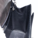 CHANEL Flap Chain Shoulder Bag Patent leather Black Silver CC Auth bs30494-18