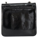CHANEL Flap Chain Shoulder Bag Patent leather Black Silver CC Auth bs30494-3