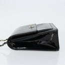 CHANEL Flap Chain Shoulder Bag Patent leather Black Silver CC Auth bs30494-5