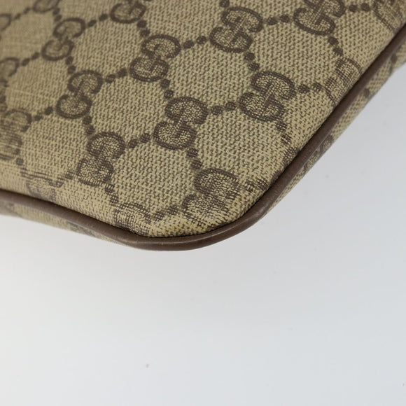 GUCCI GG Supreme Web Sherry Line Bag PVC Beige Gold 904 02 047 Auth bs30496