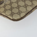 GUCCI GG Supreme Web Sherry Line Bag PVC Beige Gold 904 02 047 Auth bs30496-13