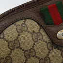 GUCCI GG Supreme Web Sherry Line Bag PVC Beige Gold 904 02 047 Auth bs30496-15