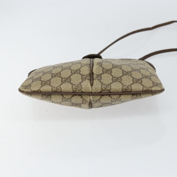 GUCCI GG Supreme Web Sherry Line Bag PVC Beige Gold 904 02 047 Auth bs30496