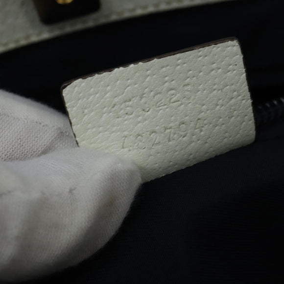 GUCCI GG Supreme Sherry Line Tote Bag PVC Leather Red White Navy Auth bs30498