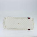 GUCCI GG Supreme Sherry Line Tote Bag PVC Leather Red White Navy Auth bs30498-9