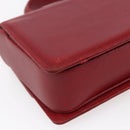 FENDI Hand Bag Leather Red Gold Auth bs30500-16