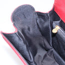 FENDI Hand Bag Leather Red Gold Auth bs30500-20