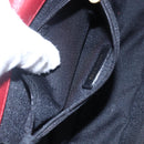 FENDI Hand Bag Leather Red Gold Auth bs30500-21