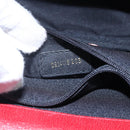 FENDI Hand Bag Leather Red Gold Auth bs30500-12