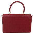 FENDI Hand Bag Leather Red Gold Auth bs30500-2