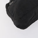 FENDI Zucca Canvas Shoulder Bag Nylon Black Silver Auth bs30501-14