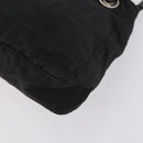 FENDI Zucca Canvas Shoulder Bag Nylon Black Silver Auth bs30501-15