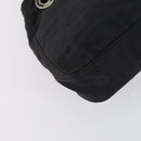 FENDI Zucca Canvas Shoulder Bag Nylon Black Silver Auth bs30501-16