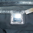 FENDI Zucca Canvas Shoulder Bag Nylon Black Silver Auth bs30501-10