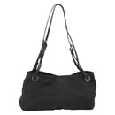 FENDI Zucca Canvas Shoulder Bag Nylon Black Silver Auth bs30501-1