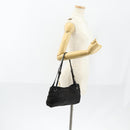 FENDI Zucca Canvas Shoulder Bag Nylon Black Silver Auth bs30501-21