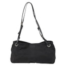 FENDI Zucca Canvas Shoulder Bag Nylon Black Silver Auth bs30501-13