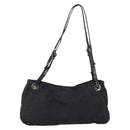 FENDI Zucca Canvas Shoulder Bag Nylon Black Silver Auth bs30501-2