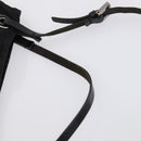 FENDI Zucca Canvas Shoulder Bag Nylon Black Silver Auth bs30501-7