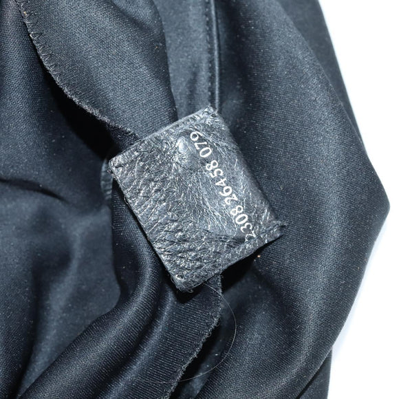 FENDI Shoulder Bag Nylon Black Gold Silver Auth bs30502