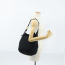 FENDI Shoulder Bag Nylon Black Gold Silver Auth bs30502-21