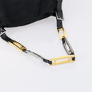 FENDI Shoulder Bag Nylon Black Gold Silver Auth bs30502-7