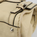 Chloe Edith Boston Bag Leather Beige Silver Auth bs30503-15