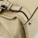 Chloe Edith Boston Bag Leather Beige Silver Auth bs30503-16