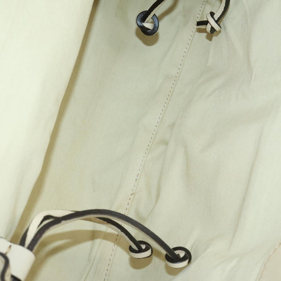 Chloe Edith Boston Bag Leather Beige Silver Auth bs30503