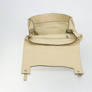 Chloe Edith Boston Bag Leather Beige Silver Auth bs30503-21