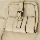 Chloe Edith Boston Bag Leather Beige Silver Auth bs30503-25