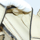 Chloe Edith Boston Bag Leather Beige Silver Auth bs30503-26