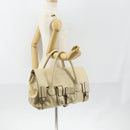 Chloe Edith Boston Bag Leather Beige Silver Auth bs30503-27